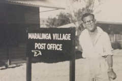 Patrick Savage outside the Maralinga Post Office 22nd Oct 1956