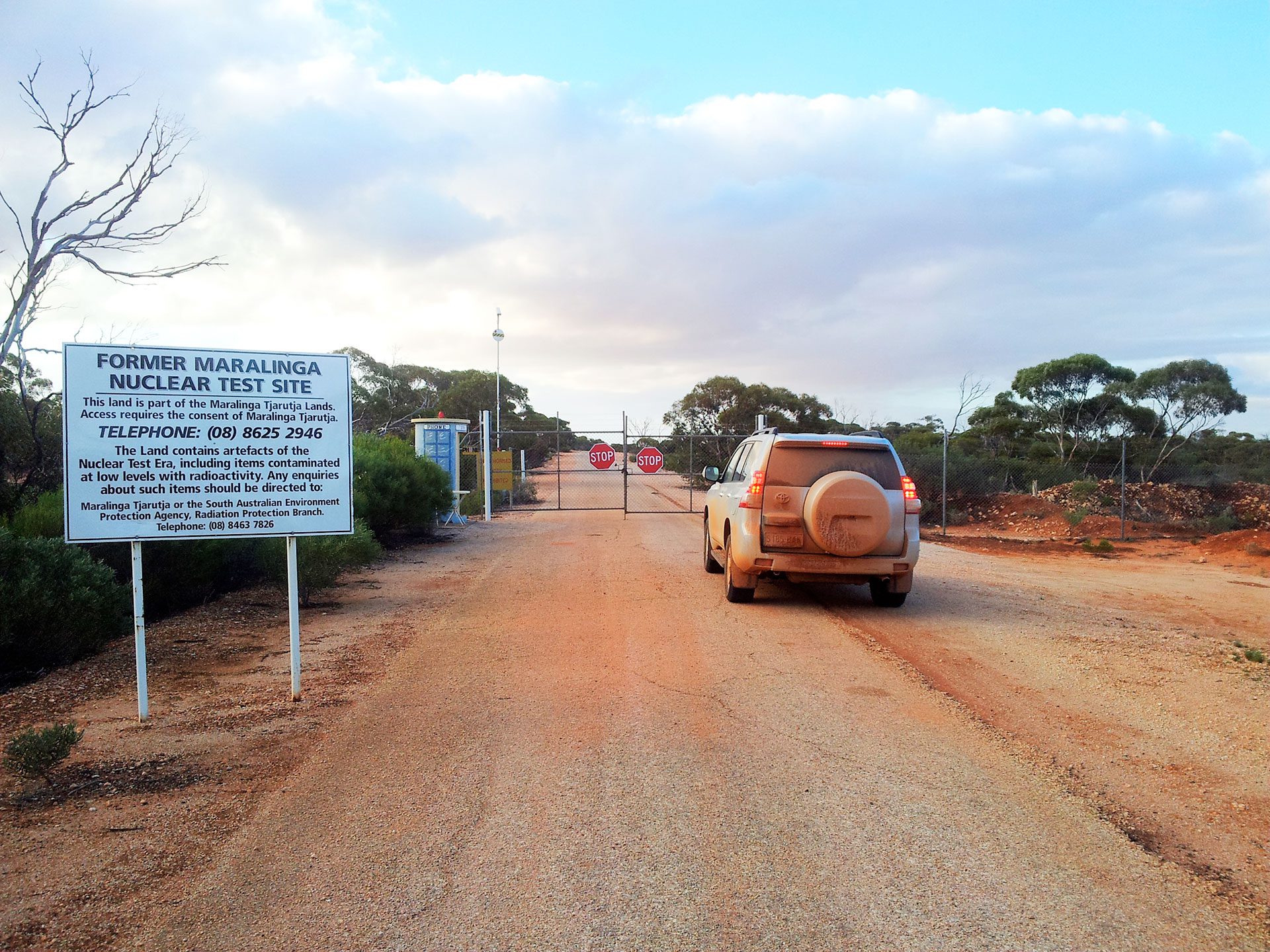 Arrive at te barrier gate.