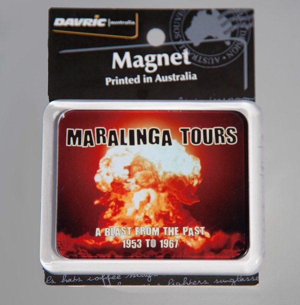 Maralinga Tours Fridge Magnet, with tag