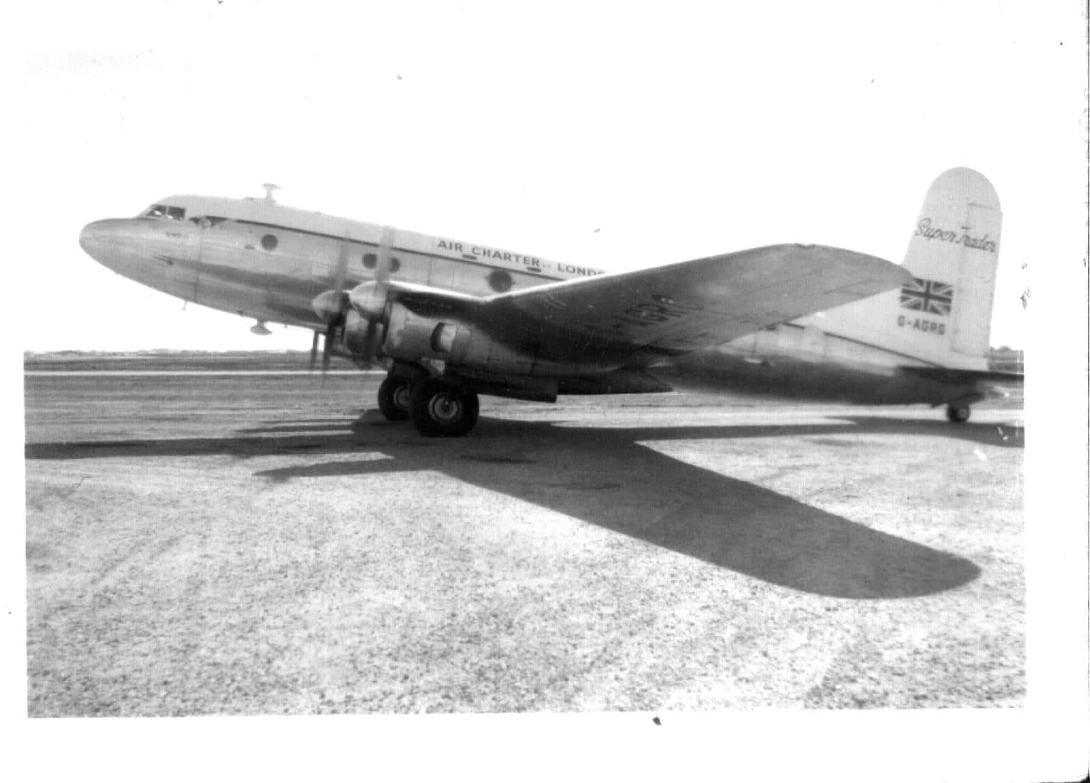 AVRO G-AGRG on tarmac at Adelaide Airport c1950s