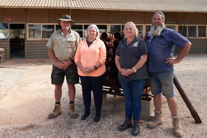The Maralinga team on-site, consists of L-R Greg & Jacqui Phillips and Priscilla & Roger Petersen