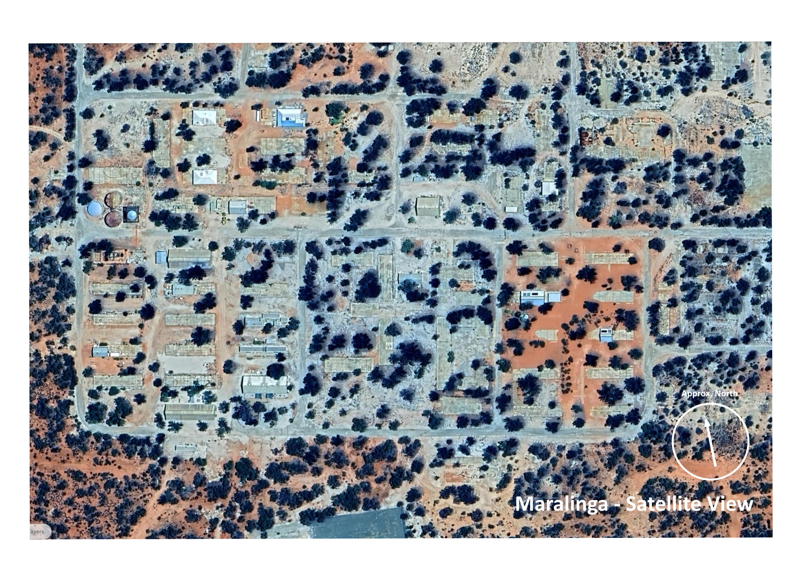 Satellite View of Maralinga Village